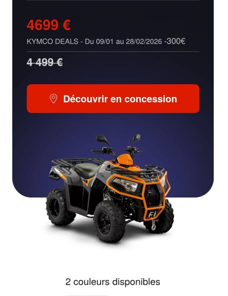 Promotion Kymco salon-auto 2026